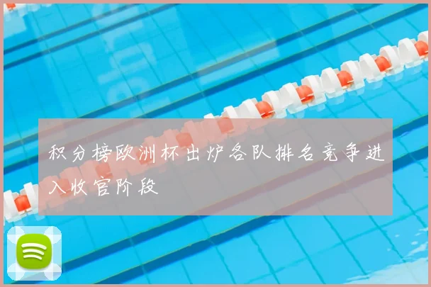 积分榜欧洲杯出炉各队排名竞争进入收官阶段